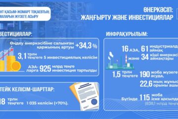 Өңдеу өнеркәсібіне салынған инвестиция көлемінің өсуі