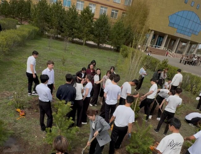 Түлектер аманаты: Қояндыда «Таза Қазақстан» акциясы аясында жас көшеттер егілді
