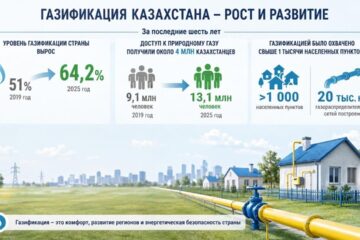 За 6 лет доступ к газу получили еще 4 млн казахстанцев